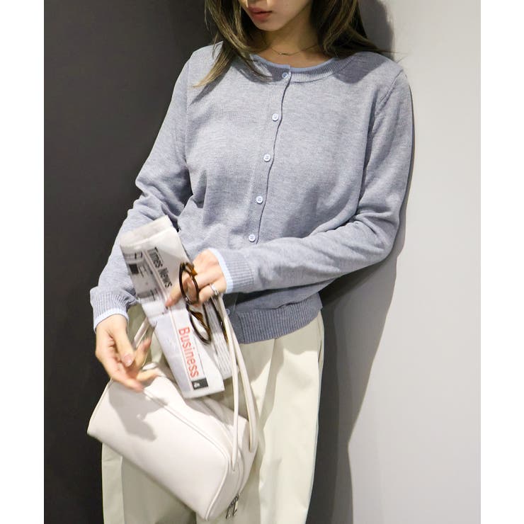 配色ニットカーディガン | SpRay | 詳細画像4 