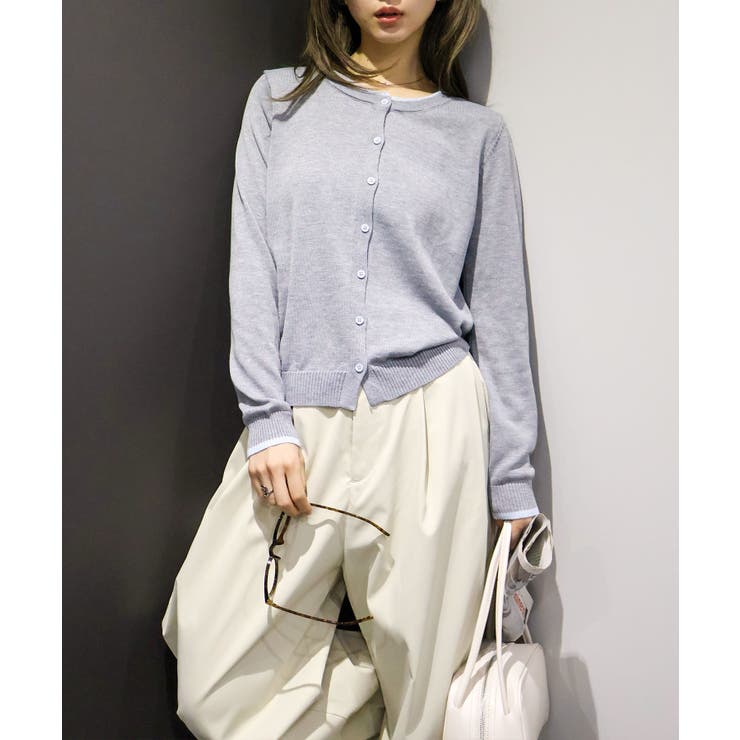 配色ニットカーディガン | SpRay | 詳細画像6 