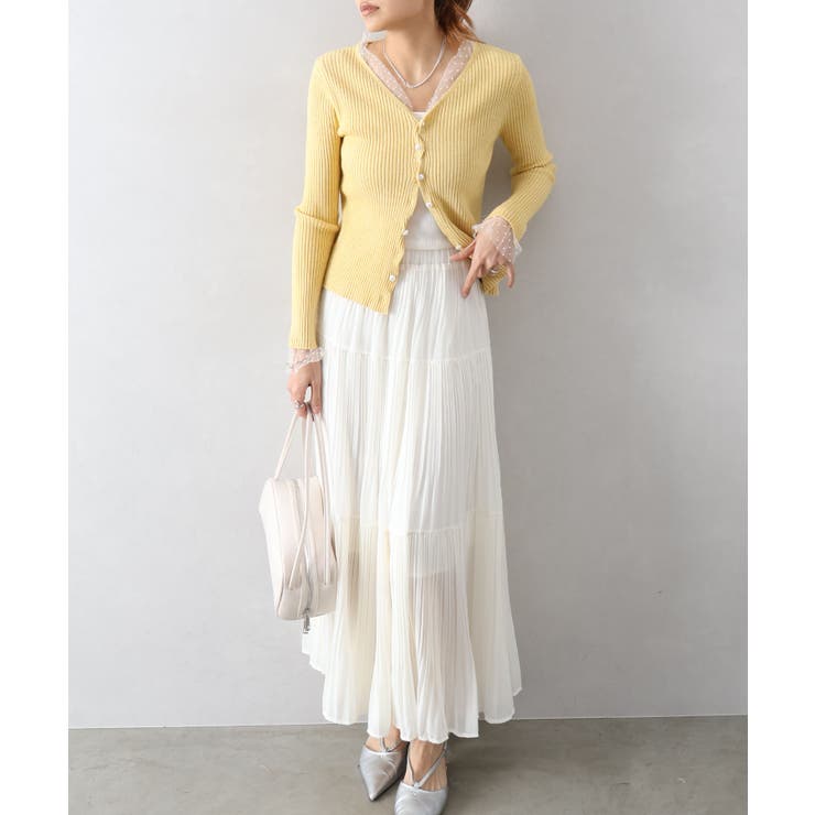 ドットチュールリブカーディガン | SpRay | 詳細画像28 