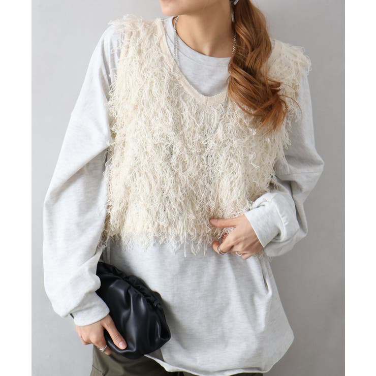 オフホワイト | ループニットベスト | SpRay