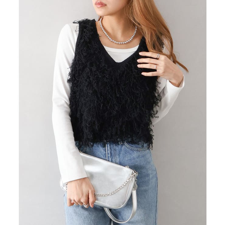 ブラック | ループニットベスト | SpRay