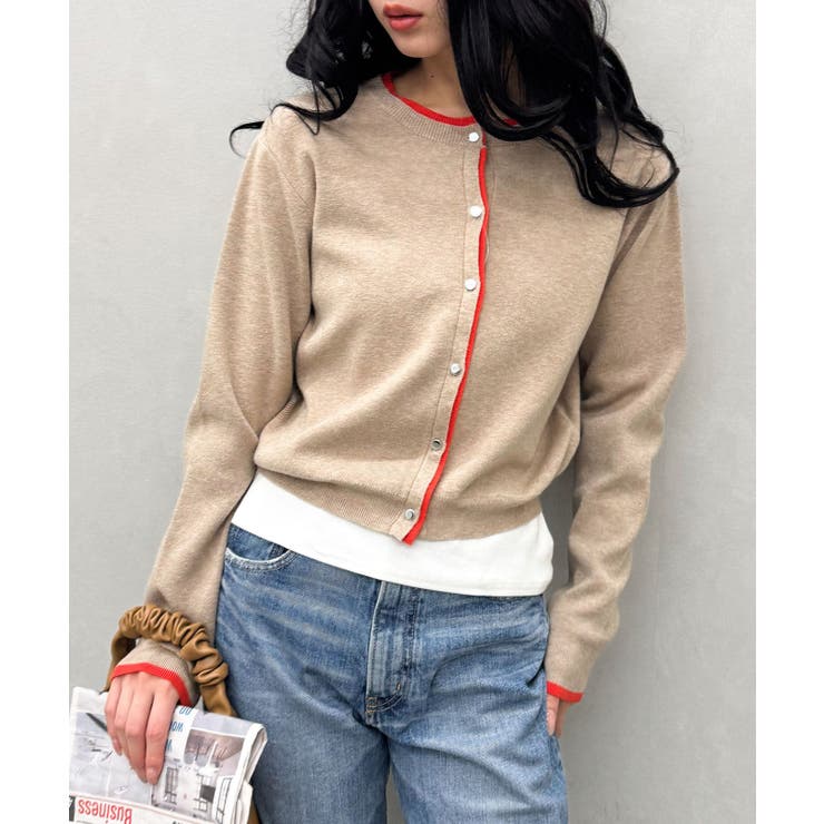 配色ニットカーデ | SpRay | 詳細画像9 