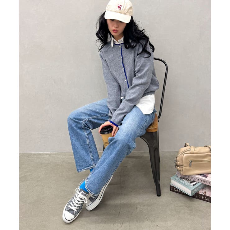 配色ニットカーデ | SpRay | 詳細画像14 