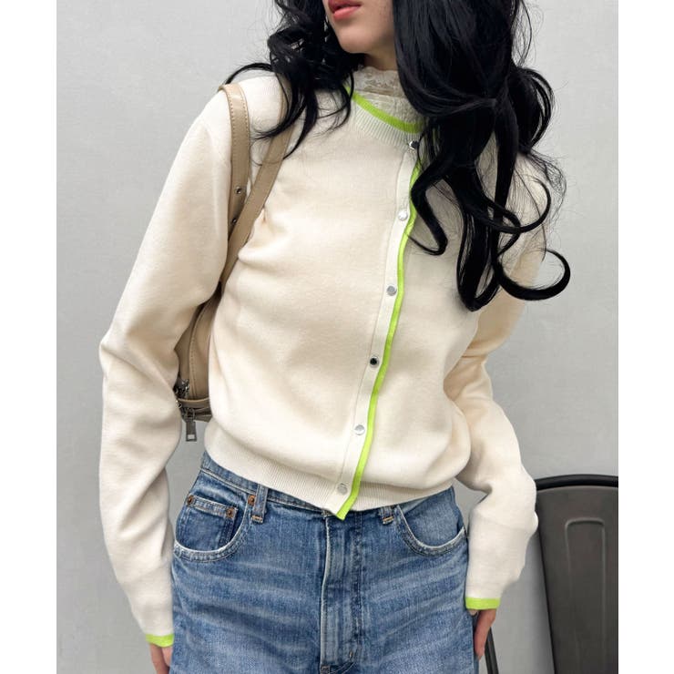 配色ニットカーデ | SpRay | 詳細画像17 