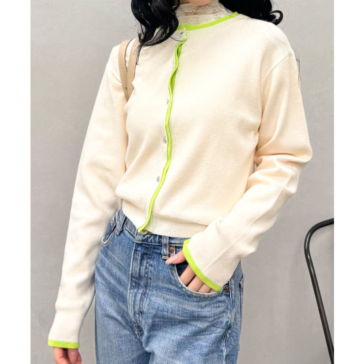 配色ニットカーデ | SpRay | 詳細画像18 