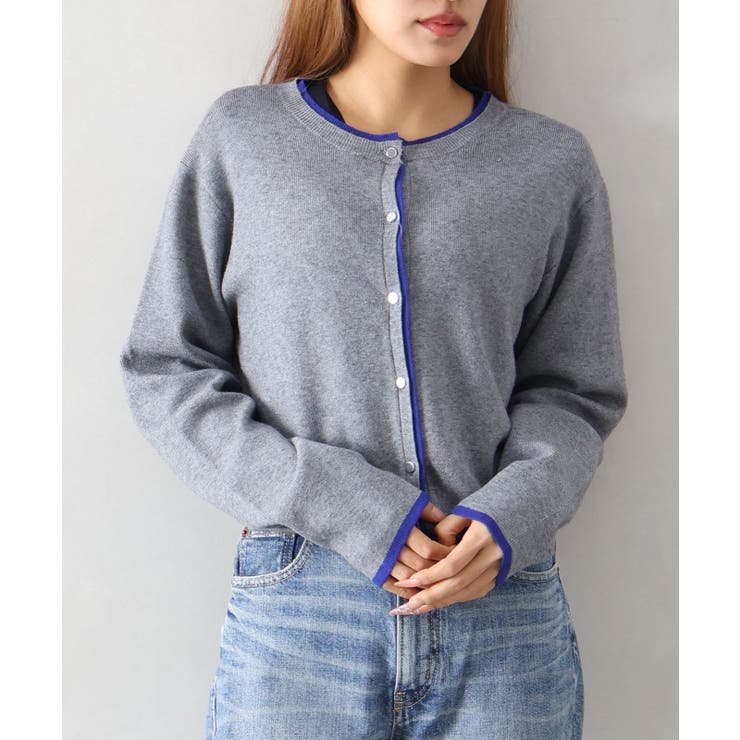 配色ニットカーデ | SpRay | 詳細画像28 