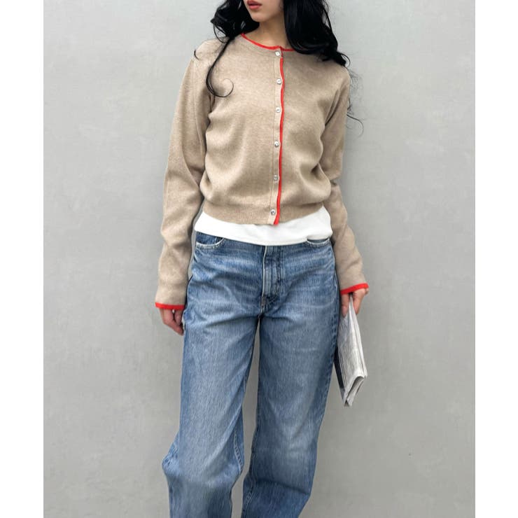 配色ニットカーデ | SpRay | 詳細画像6 