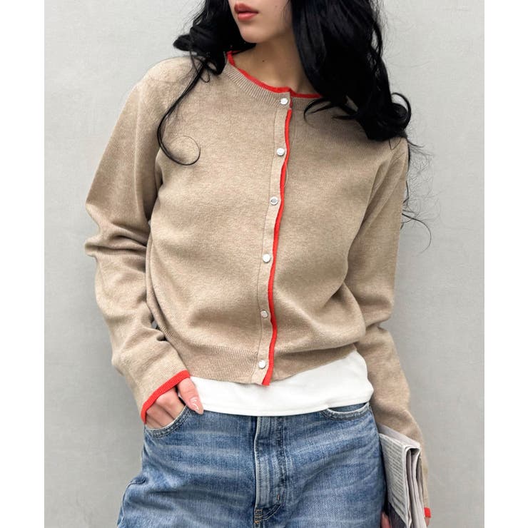 配色ニットカーデ | SpRay | 詳細画像7 