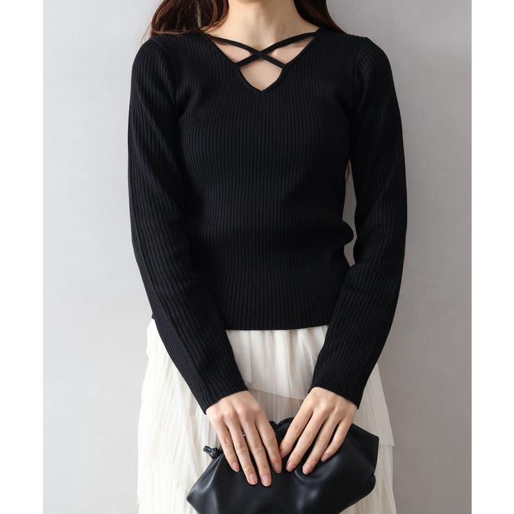 ブラック | フロントクロスリブニット | SpRay