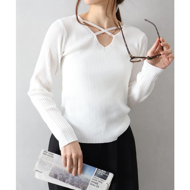 フロントクロスリブニット | SpRay | 詳細画像2 