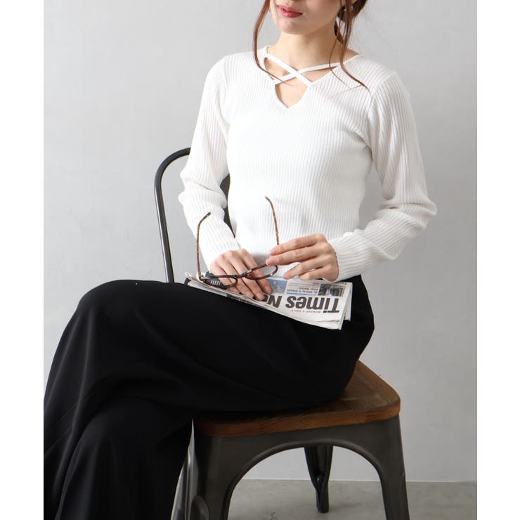 フロントクロスリブニット | SpRay | 詳細画像4 