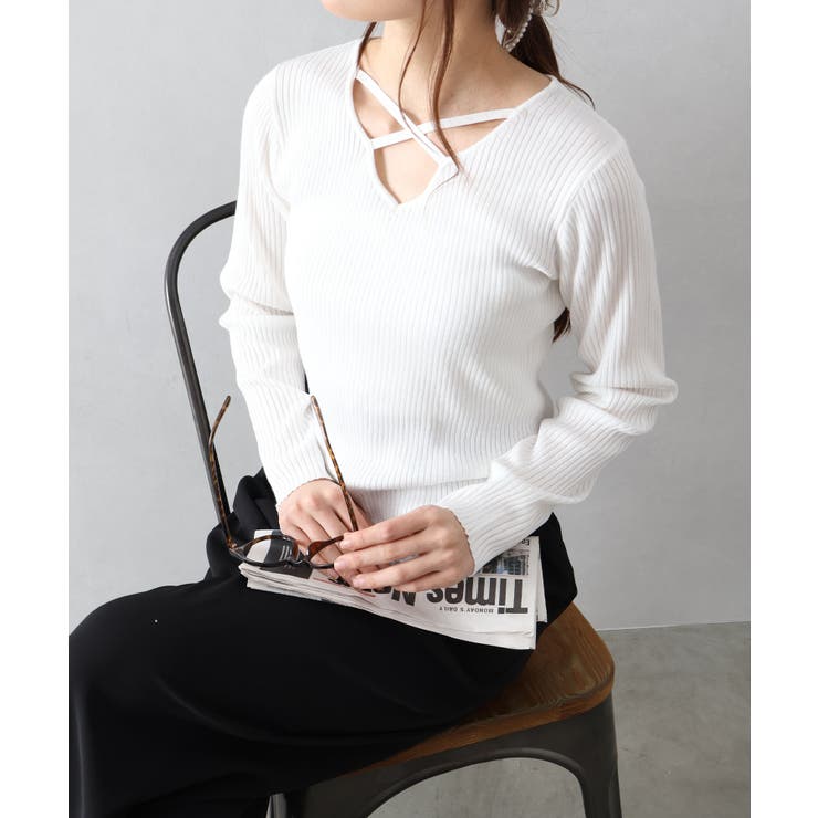 フロントクロスリブニット | SpRay | 詳細画像5 