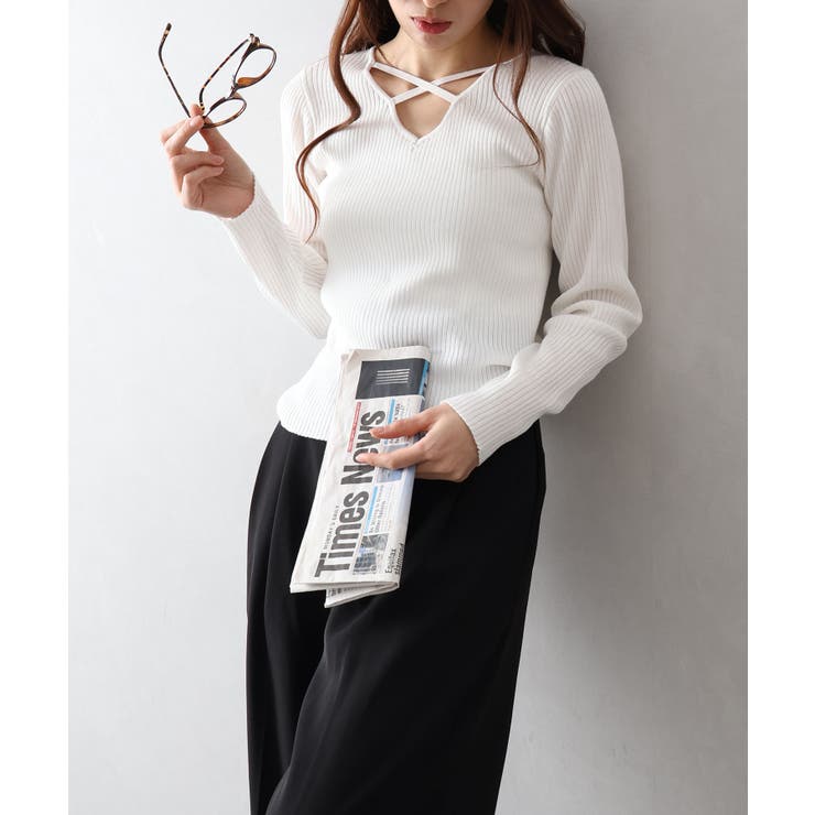 フロントクロスリブニット | SpRay | 詳細画像7 