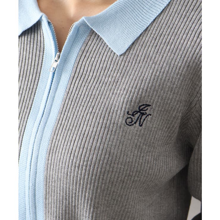 配色切替ジップカーディガン | SpRay | 詳細画像23 