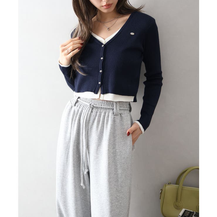 配色プレートカーディガン | SpRay | 詳細画像14 