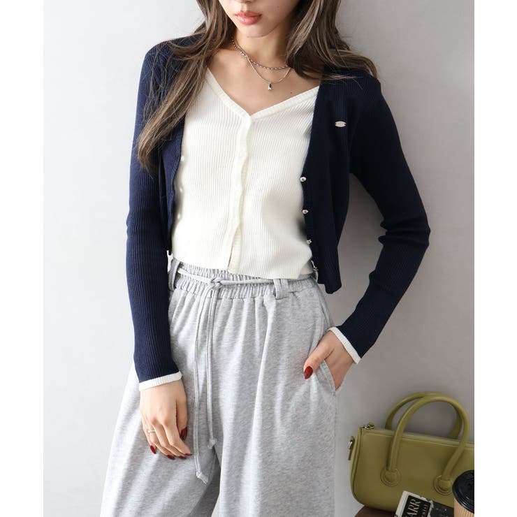 配色プレートカーディガン | SpRay | 詳細画像17 