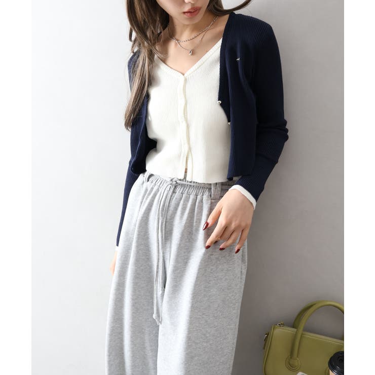 配色プレートカーディガン | SpRay | 詳細画像18 