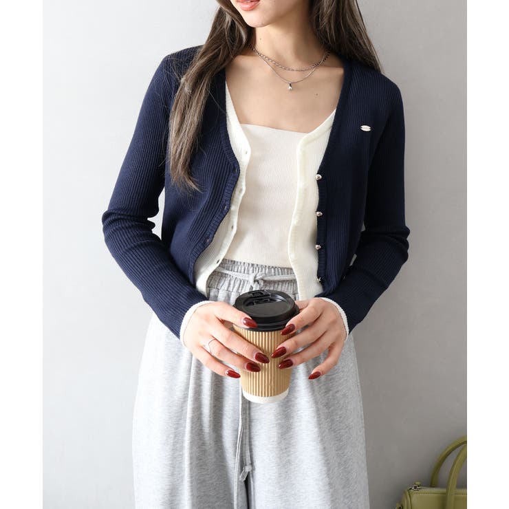 配色プレートカーディガン | SpRay | 詳細画像19 