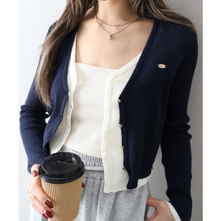 配色プレートカーディガン | SpRay | 詳細画像20 