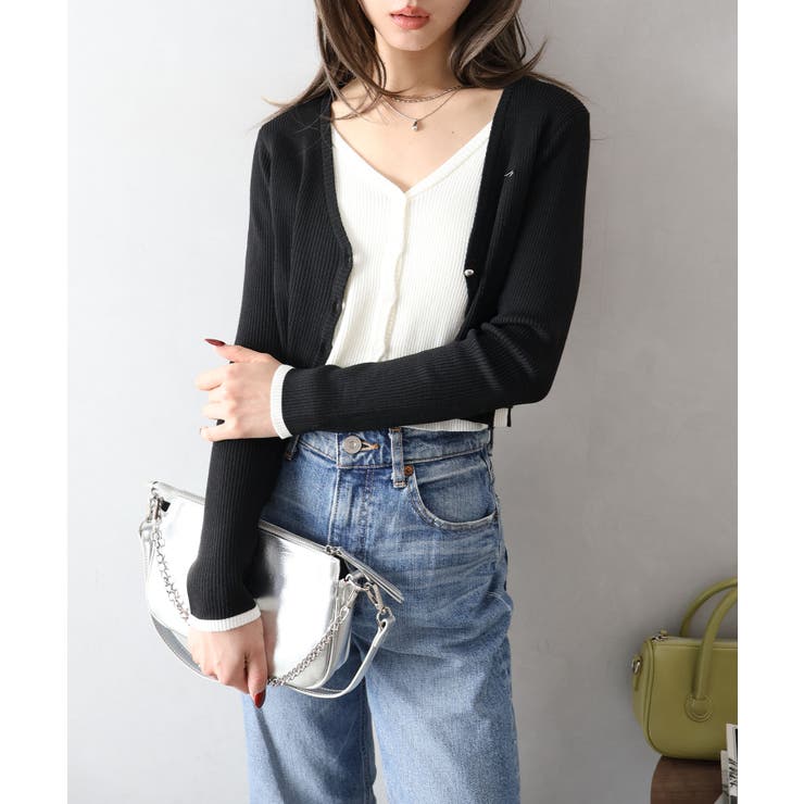 配色プレートカーディガン | SpRay | 詳細画像24 