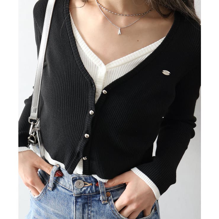 配色プレートカーディガン | SpRay | 詳細画像25 