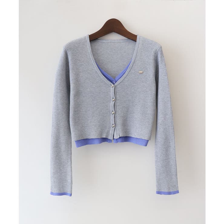 配色プレートカーディガン | SpRay | 詳細画像31 