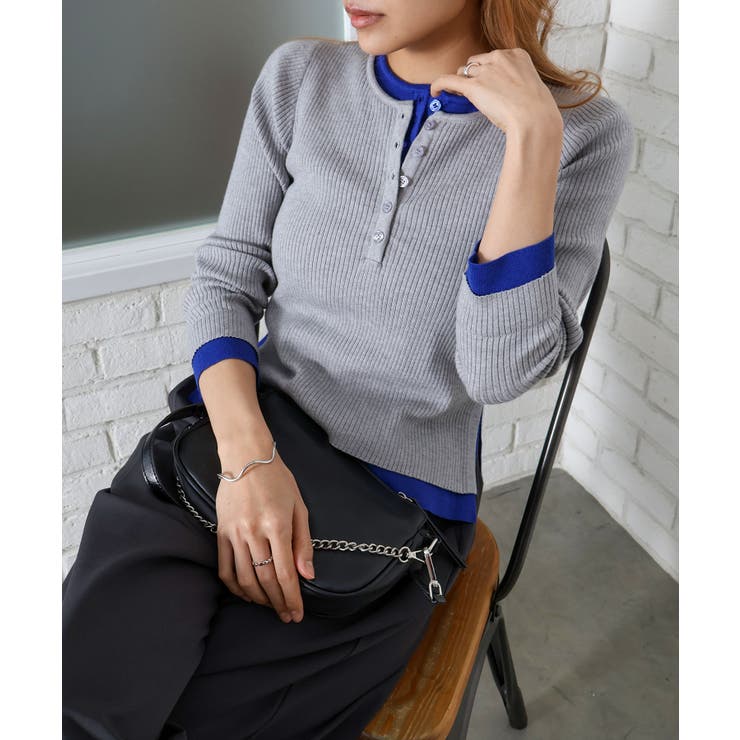 リブ配色フェイクレイヤード | SpRay | 詳細画像11 