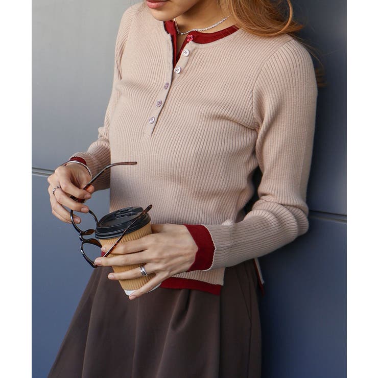 リブ配色フェイクレイヤード | SpRay | 詳細画像12 