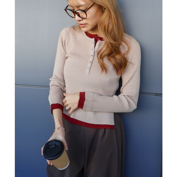 リブ配色フェイクレイヤード | SpRay | 詳細画像14 