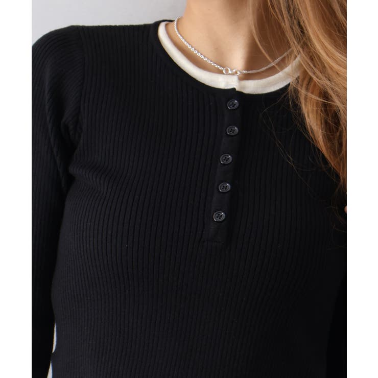 リブ配色フェイクレイヤード | SpRay | 詳細画像24 