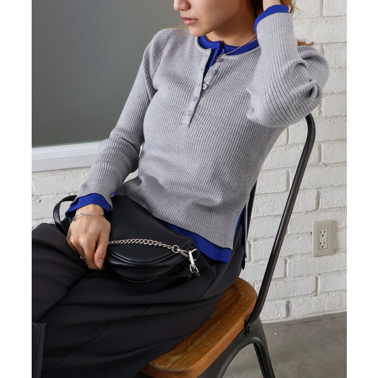 リブ配色フェイクレイヤード | SpRay | 詳細画像8 