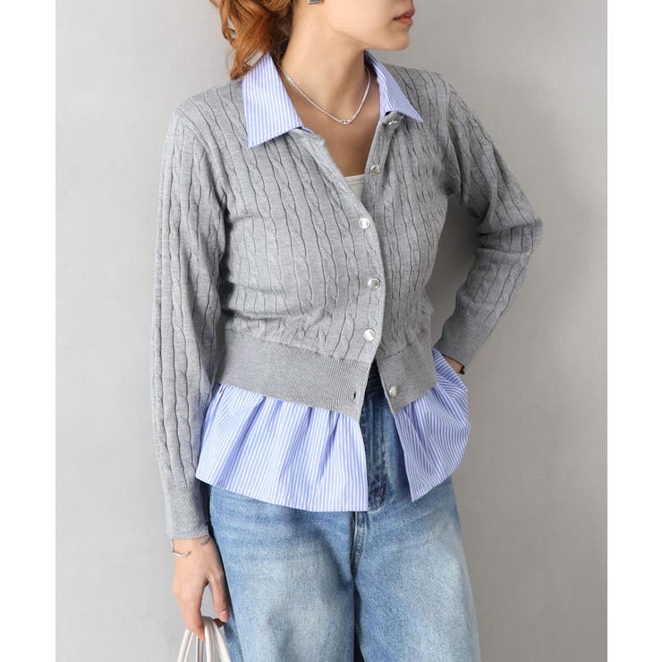 ケーブルドッキングカーディガン | SpRay | 詳細画像10 