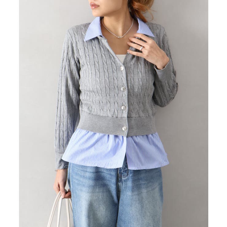 ケーブルドッキングカーディガン | SpRay | 詳細画像11 