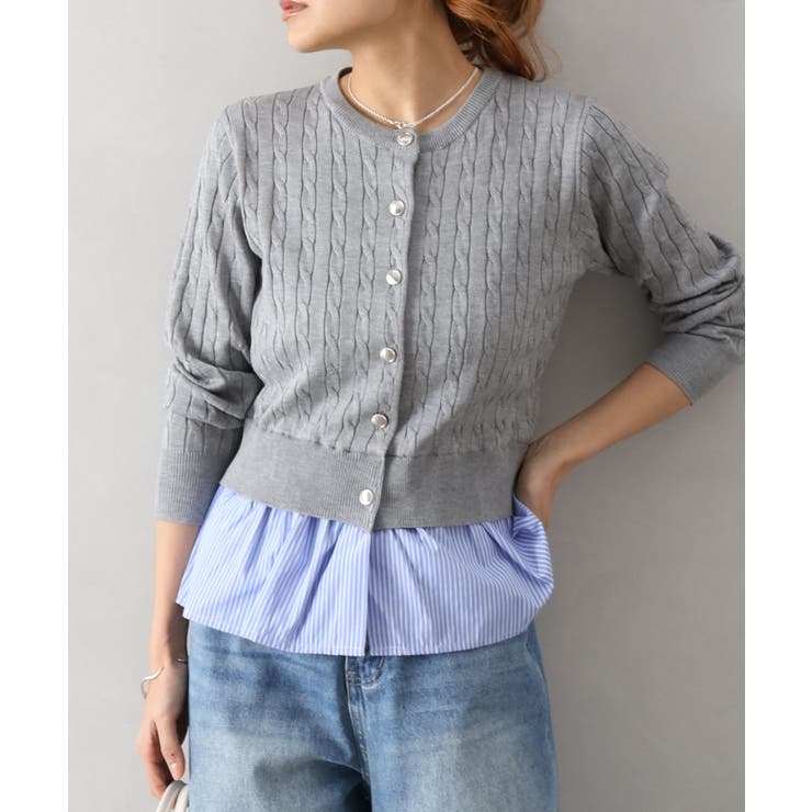 ケーブルドッキングカーディガン | SpRay | 詳細画像14 