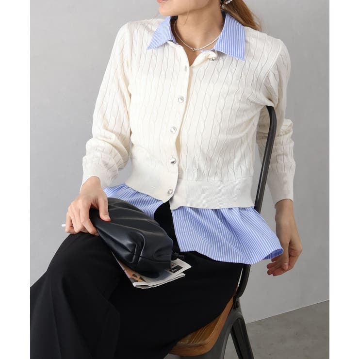 ケーブルドッキングカーディガン | SpRay | 詳細画像17 