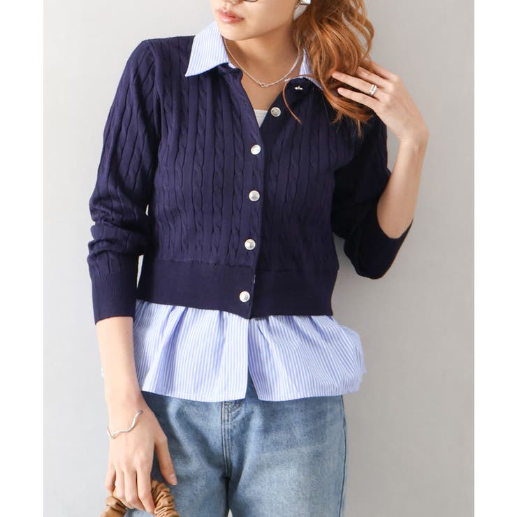 ケーブルドッキングカーディガン | SpRay | 詳細画像21 