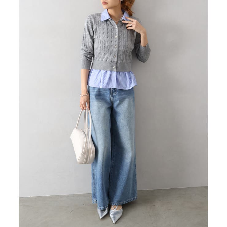 ケーブルドッキングカーディガン | SpRay | 詳細画像2 