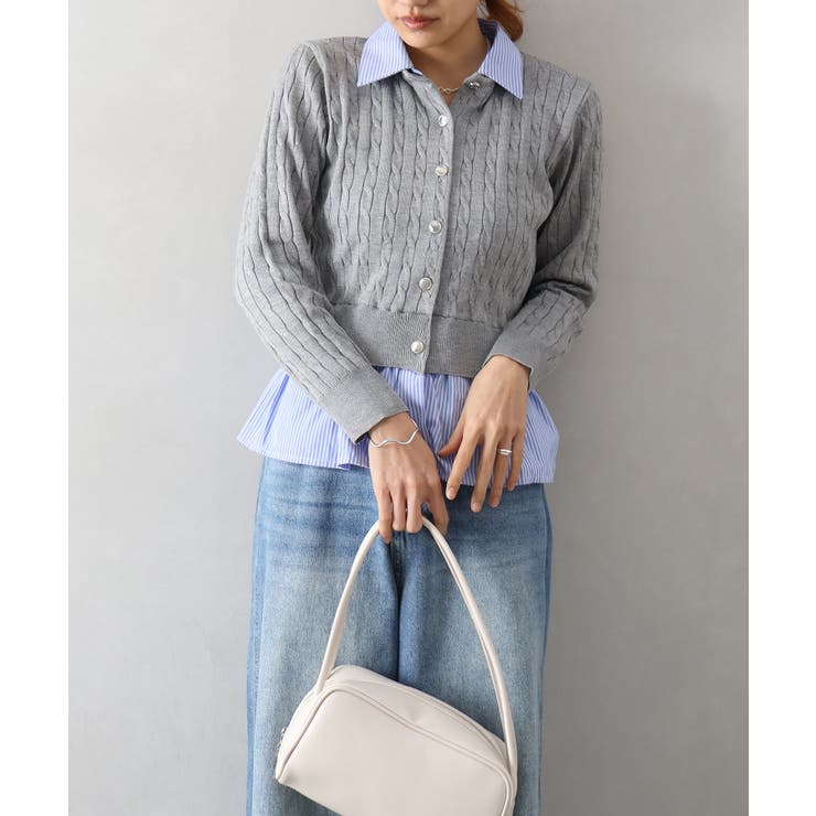 ケーブルドッキングカーディガン | SpRay | 詳細画像4 