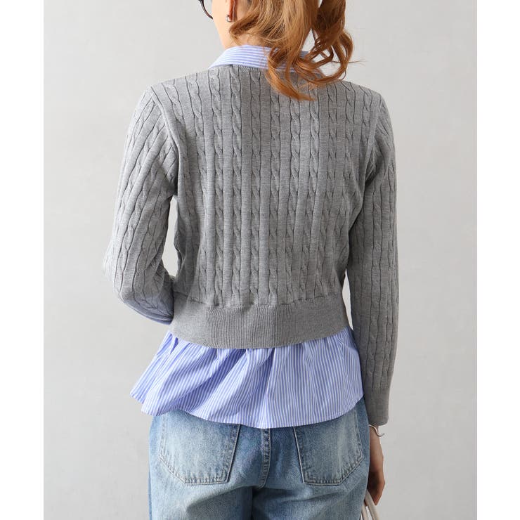 ケーブルドッキングカーディガン | SpRay | 詳細画像6 