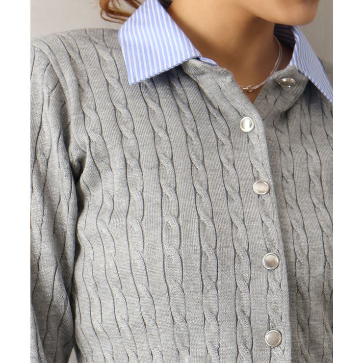 ケーブルドッキングカーディガン | SpRay | 詳細画像8 