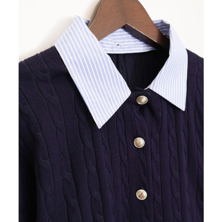 ケーブルドッキングショートスリーブカーディガン | SpRay | 詳細画像19 