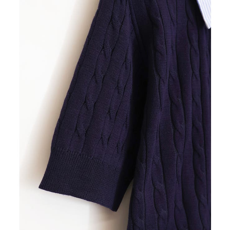ケーブルドッキングショートスリーブカーディガン | SpRay | 詳細画像20 