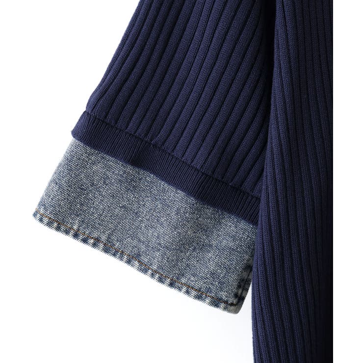 デニム切替ショートスリーブカーディガン | SpRay | 詳細画像15 