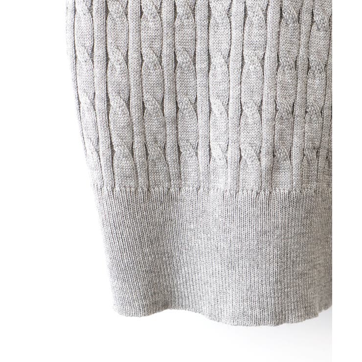 デニム切替ケーブルハーフジップショートスリーブ | SpRay | 詳細画像24 