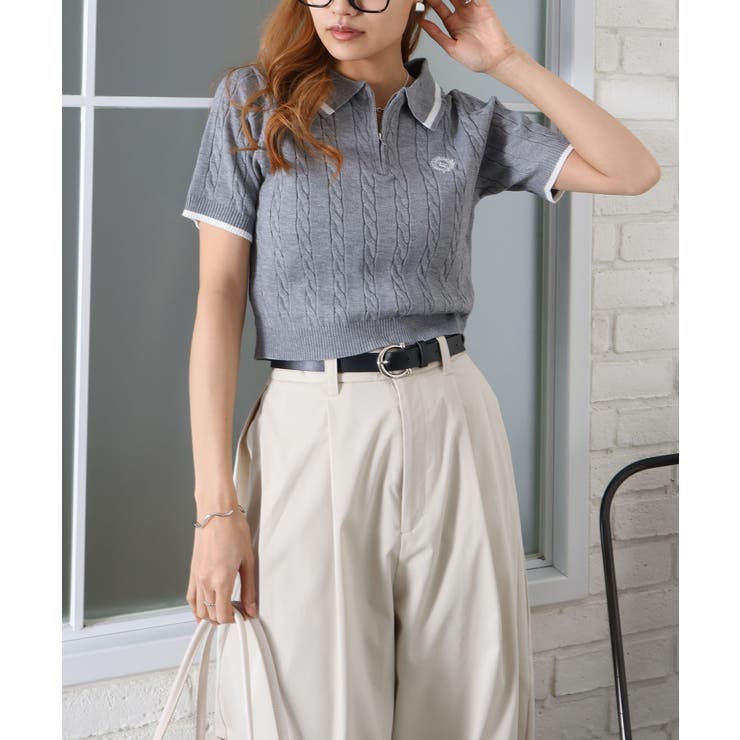 ケーブルハーフＺＩＰショートスリーブポロ | SpRay | 詳細画像14 