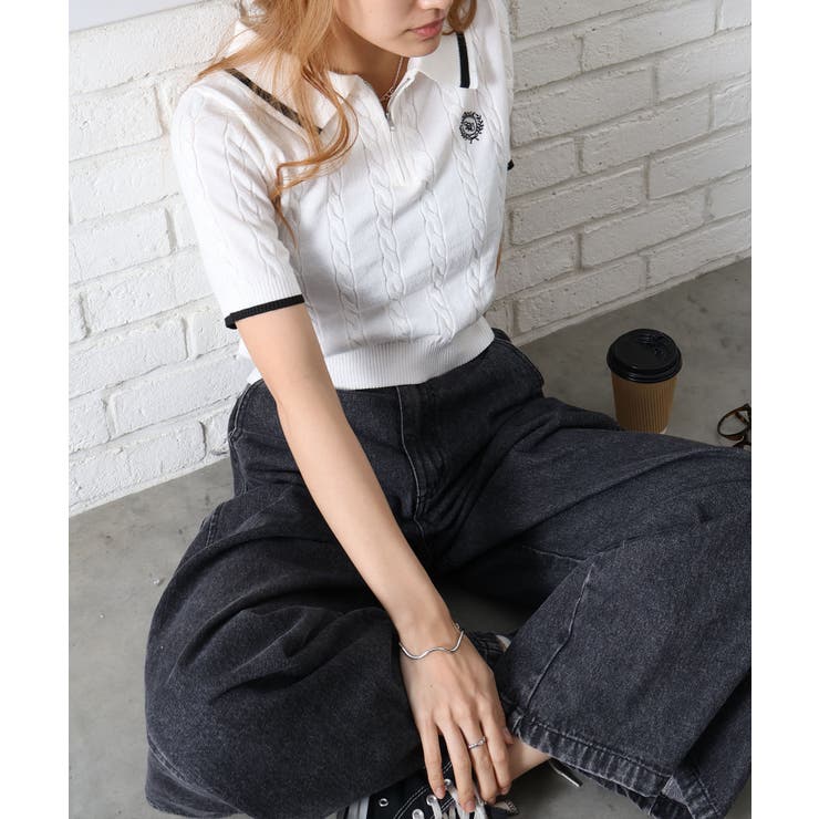 ケーブルハーフＺＩＰショートスリーブポロ | SpRay | 詳細画像5 