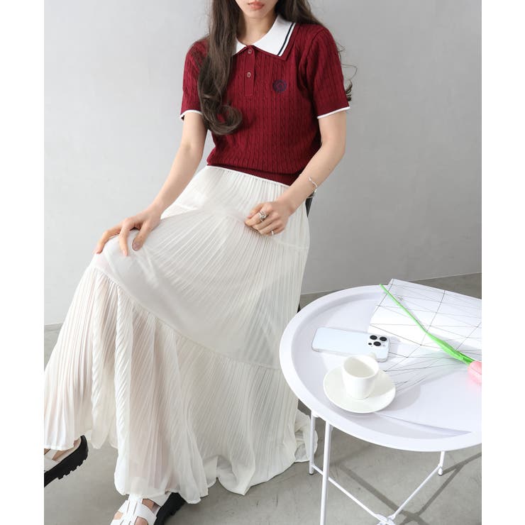 ケーブル2枚衿ショートスリーブ | SpRay | 詳細画像13 