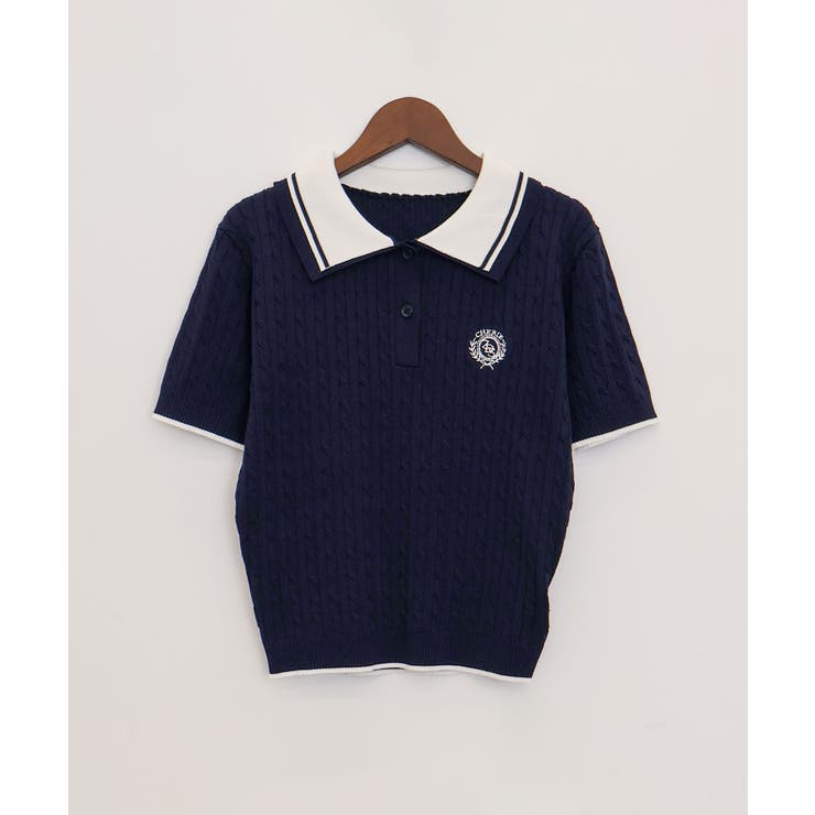 ケーブル2枚衿ショートスリーブ | SpRay | 詳細画像15 