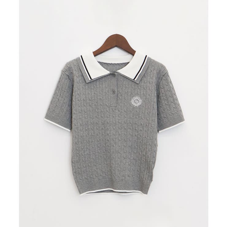 ケーブル2枚衿ショートスリーブ | SpRay | 詳細画像17 