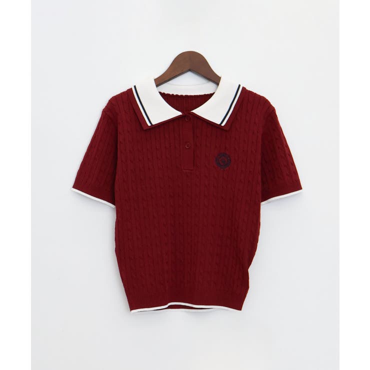 ケーブル2枚衿ショートスリーブ | SpRay | 詳細画像18 